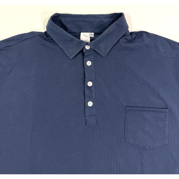 State Liberty Shirt Mens Size 2XL Long Sleeve Button Front Stretch Navy Blue - Picture 2 of 11